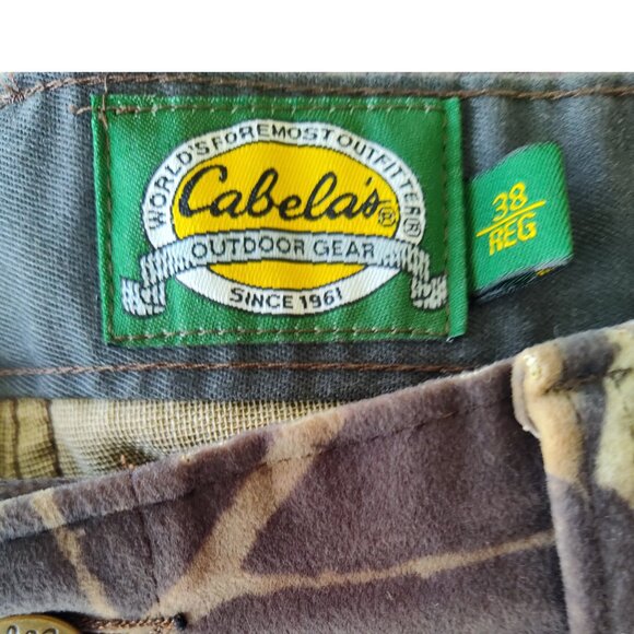 Cabelas Mossy Oak Breakup Hunting Camo Camoflauge Cargo Pants 38R Made in USA - Picture 11 of 11